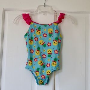 girls toddler dreamwave pineapple one piece bathing suit